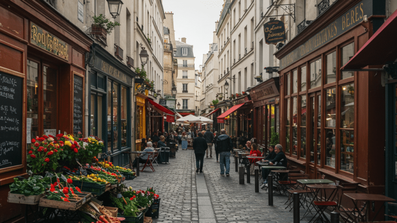 Rue mouffetard, le marché du dimanche matin comme le vivent les habitants du quartier ?